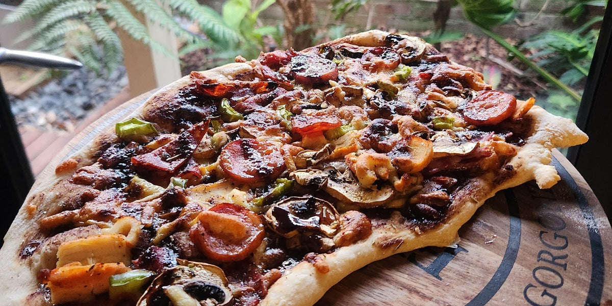 Home-made Pizzas with Spicy Grape Sauce
